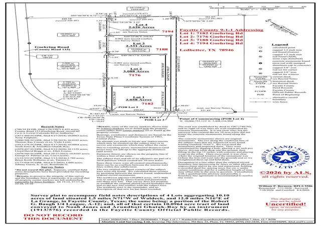Photo 3 of Land for sale at 7188 Goehring Rd, Ledbetter, TX 78946 | MLS# 5534980 | Listing updated on 2026-10-01