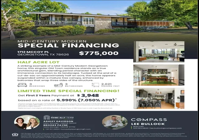 Photo 2 of Single family home for sale at 1712 Mccoy Pl, Georgetown, TX 78626 | MLS# 3310420 | Listing updated on 2026-09-23