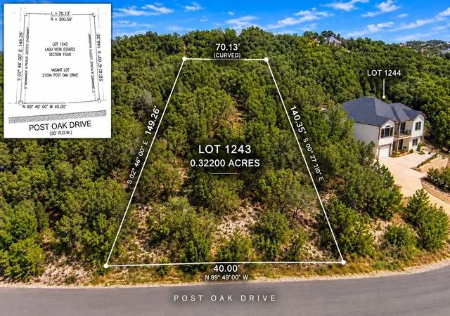 Land for sale at 21004 Post Oak Dr, Lago Vista, TX 78645 | MLS# 6899483