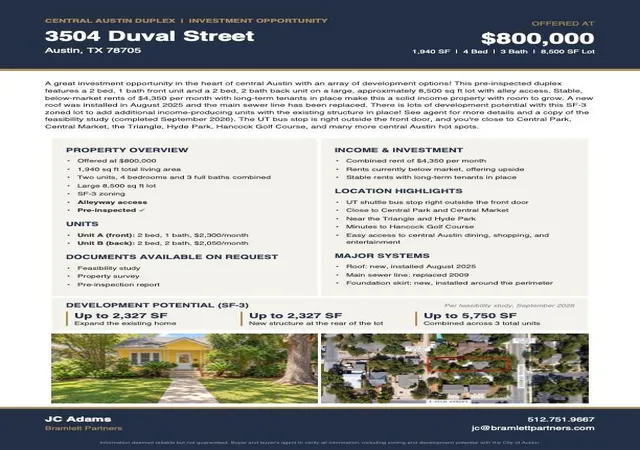 Photo 22 of Multi family home for sale at 3504 Duval St, Austin, TX 78705 | MLS# 6110035 | Listing updated on 2026-10-02