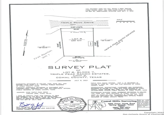 Photo 3 of Land for sale at 2339 Triple Peak Dr, Canyon Lake, TX 78133 | MLS# 1790299 | Listing updated on 2025-11-16
