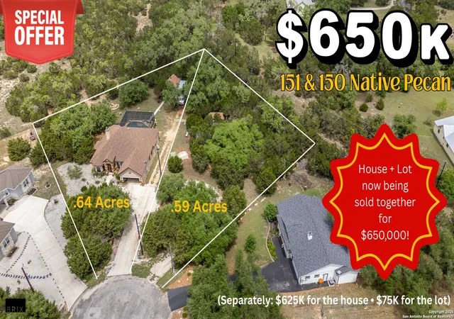 Photo 1 of Sale Pending at 150 Native Pecan, Canyon Lake, TX 78133 | MLS# 1861763 | Listing updated on 2025-10-15