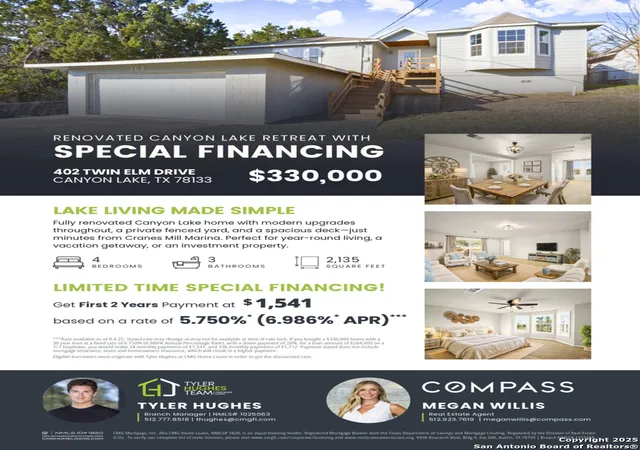 Photo 2 of Single family home for sale at 402 Twin Elm, Canyon Lake, TX 78133 | MLS# 1867247 | Listing updated on 2025-10-30