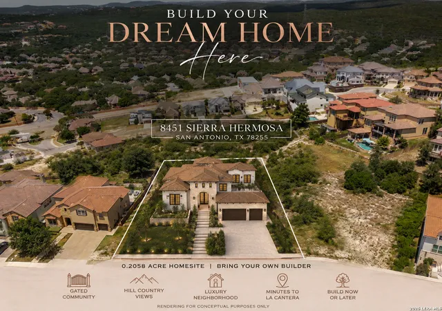 Photo 1 of Land for sale at 8451 Sierra Hermosa, San Antonio, TX 78255 | MLS# 1892869 | Listing updated on 2026-08-14