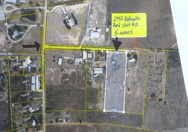 Photo 3 of Land for sale at 2752 Rakowitz Rd (Lot 2), Adkins, TX 78101 | MLS# 1915509 | Listing updated on 2025-11-06