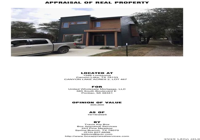 Photo 3 of Single family home for sale at 1288 Lonesome, Canyon Lake, TX 78133 | MLS# 1931813 | Listing updated on 2026-09-26