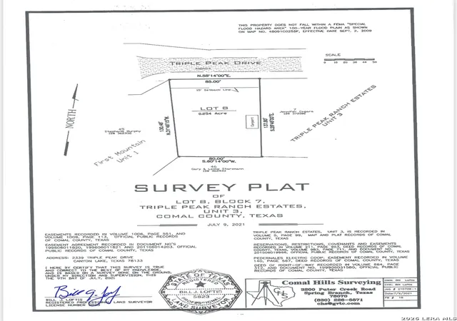 Photo 3 of Land for sale at 2339 Triple Peak, Canyon Lake, TX 78133 | MLS# 1938721 | Listing updated on 2026-10-07