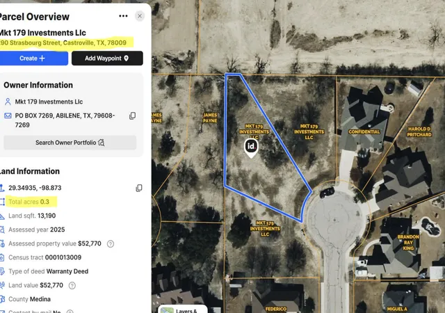 Photo 3 of Land for sale at 290 Strasbourg, Castroville, TX 78009 | MLS# 1943063 | Listing updated on 2026-07-28