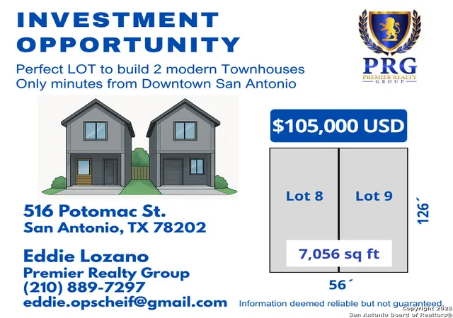 Photo 1 of Land for sale at 516 Potomac, San Antonio, TX 78202 | MLS# 1943282 | Listing updated on 2026-03-04