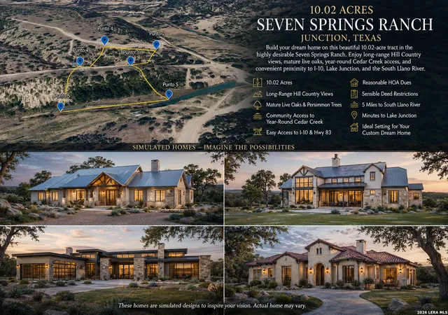 Homes for sale in Junction, TX | S3660 Seven Springs Ranch, Lot 27, Junction, TX 76849 | MLS# 1995685