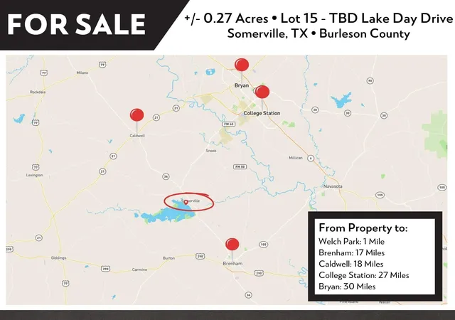 Photo 4 of Land for sale at Tbd Lot 15 Lake Day Dr, Somerville, TX 77879 | MLS# 15764097 | Listing updated on 2026-07-04