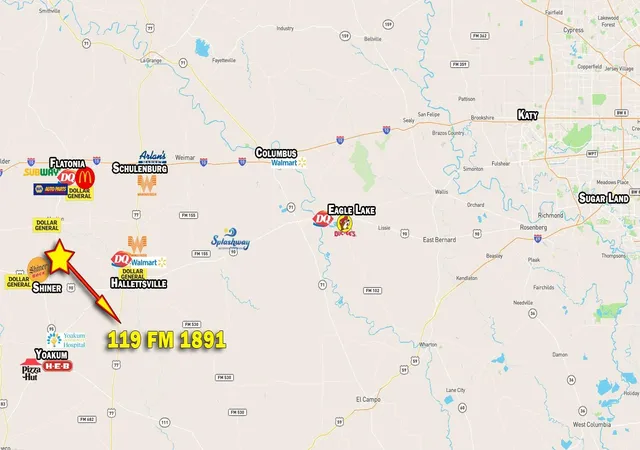 Photo 3 of Land for sale at 119 Fm 1891, Shiner, TX 77984 | MLS# 88953331 | Listing updated on 2026-09-10