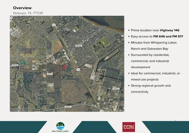 Photo 3 of Land for sale at Tbd 241ac No Road, Dickinson, TX 77539 | MLS# 66168452 | Listing updated on 2026-06-04
