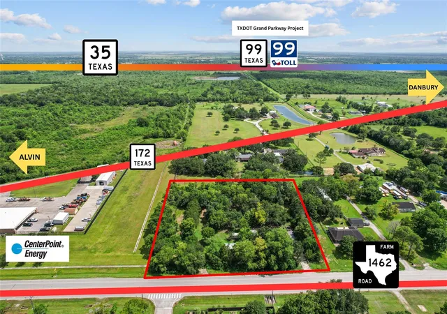 Photo 1 of Land for sale at 2305 Fm 1462 Rd, Alvin, TX 77511 | MLS# 87704776 | Listing updated on 2026-08-29