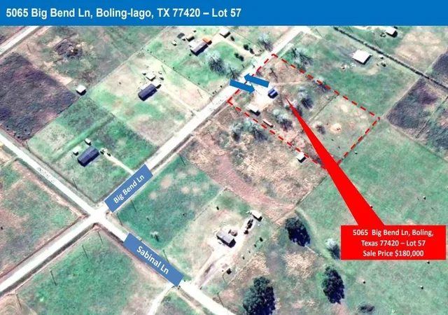 Photo 1 of Land for sale at 5065 Big Bend Ln, Boling, TX 77420 | MLS# 5141724 | Listing updated on 2026-08-28
