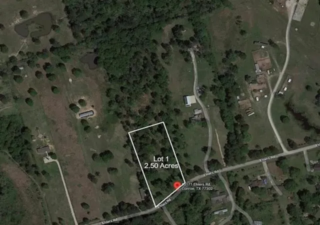 Photo 3 of Land for sale at 10171 Ehlers Rd, Conroe, TX 77302 | MLS# 8094173 | Listing updated on 2026-07-17