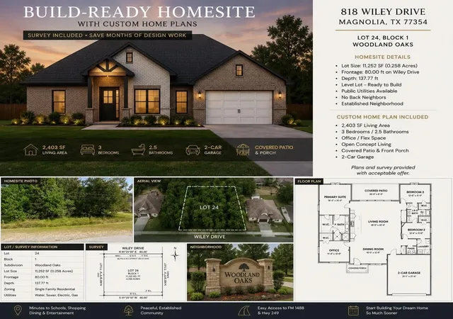 2nd image of 818 Wiley Dr, Magnolia, TX 77354 | MLS# 69012573