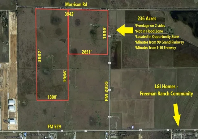 Photo 1 of Land for sale at 236 Acres  Morrison Rd, Brookshire, TX 77423 | MLS# 90466931 | Listing updated on 2026-08-26