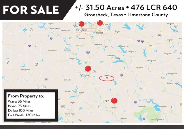 Photo 34 of Land for sale at 476 Lcr 640, Groesbeck, TX 76642 | MLS# 86551827 | Listing updated on 2026-08-28