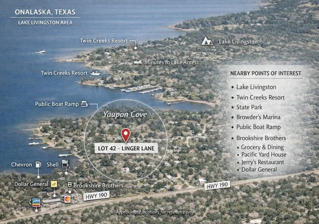 Photo 2 of Land for sale at Lot 42 Linger Ln, Onalaska, TX 77360 | MLS# 74013790 | Listing updated on 2026-04-16