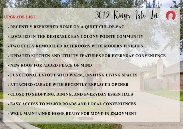 Photo 2 of Single family home for sale at 3012 Kings Isle Ln, Dickinson, TX 77539 | MLS# 3785272 | Listing updated on 2026-08-07