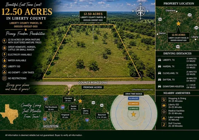 Photo 1 of Land for sale at Tbd County Rd 2094, Liberty, TX 77575 | MLS# 51344893 | Listing updated on 2026-08-18