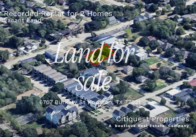 Photo 1 of Land for sale at 6707 Burkett St, Houston, TX 77021 | MLS# 5529627 | Listing updated on 2026-07-08