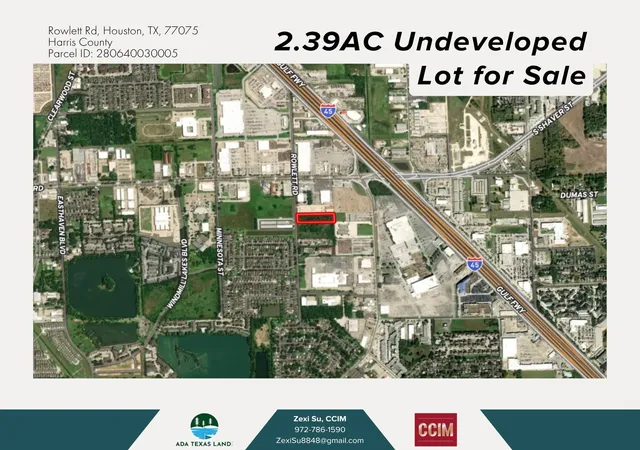 Photo 1 of Land for sale at Tbd Rowlett Rd, Houston, TX 77075 | MLS# 7043967 | Listing updated on 2026-06-04