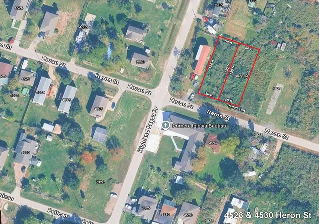 Photo 1 of Land for sale at 4528 & 4530 Heron St, Hitchcock, TX 77563 | MLS# 59183073 | Listing updated on 2026-08-27