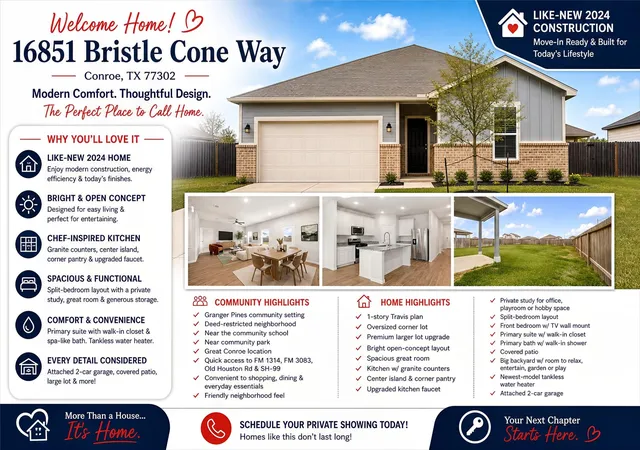 Photo 3 of Sale Pending at 16851 Bristle Cone Way, Conroe, TX 77302 | MLS# 29646612 | Listing updated on 2026-09-16