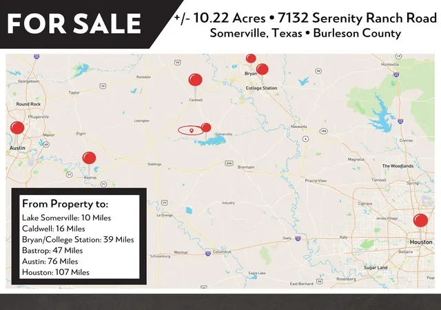 Photo 3 of Land for sale at 7132 Serenity Ranch Rd, Somerville, TX 77879 | MLS# 73478355 | Listing updated on 2026-06-05
