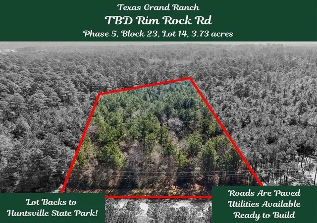 Land for sale at 5-23-14 Rim Rock Rd, Huntsville, TX 77340 | MLS# 82072840 | Listing updated on 2026-09-14
