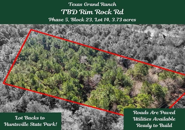 Photo 1 of Land for sale at 5-23-14 Rim Rock Rd, Huntsville, TX 77340 | MLS# 82072840 | Listing updated on 2026-09-14