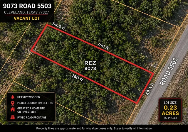 Photo 1 of Land for sale at 9073 Road 5503, Cleveland, TX 77327 | MLS# 66560291 | Listing updated on 2026-07-27