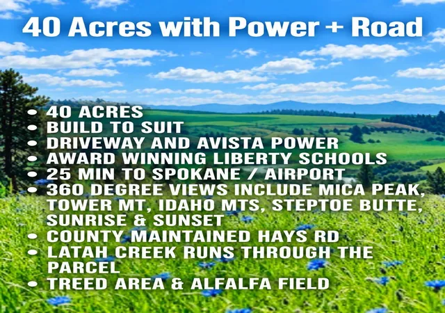 Photo 3 of Land for sale at 40 Acres 11900 Hays Rd, Spangle, WA 99031 | MLS# 202625784 | Listing updated on 2026-10-22