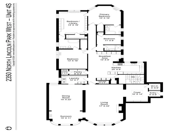 Listing Photo 2 - Condo for sale in building located at 2350 N Lincoln Park W, Chicago, IL 60614 - Unit #4S