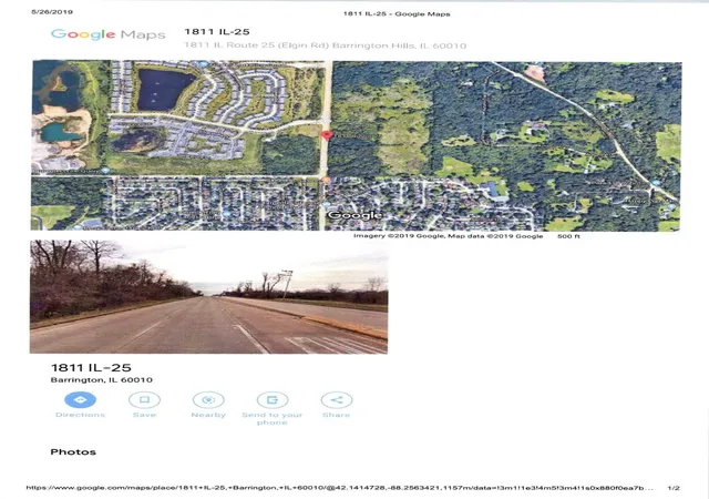 Photo 2 of Land for sale at 1811 Il Rte 25 (Elgin) Rd, Barrington, IL 60010 | MLS# 12071350 | Listing updated on 2026-10-23