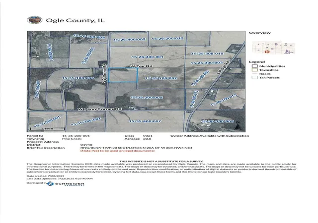 Homes for sale in Oregon, IL | 20 Ac Butternut Rd, Oregon, IL 61061 | MLS# 12427362