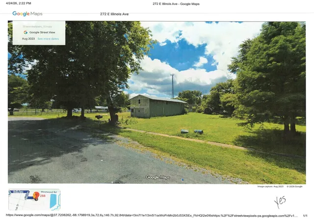 Photo 4 of Land for sale at 288 E Illinois Ave, Shawneetown, IL 62984 | MLS# 12628872 | Listing updated on 2026-07-28