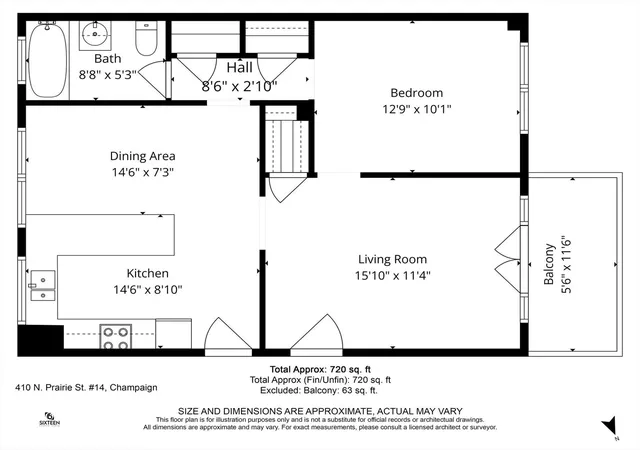 Homes for sale in Champaign, IL | 410 N Prairie St #14, Champaign, IL 61820 | MLS# 12668668