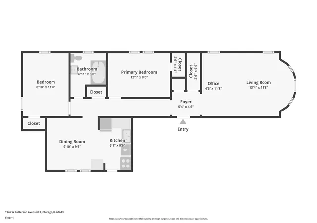 Homes for sale in Chicago, IL | 1946 W Patterson Ave #3, Chicago, IL 60613 | MLS# 12671603
