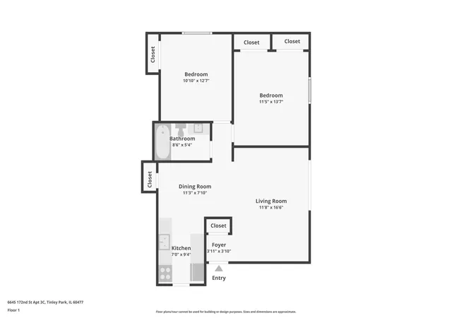 15th image of 6645 172nd St #3C, Tinley Park, IL 60477 | MLS# 12700156