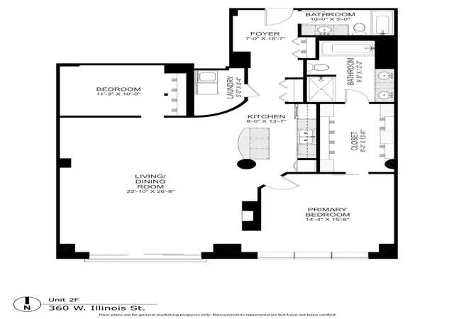 Listing Photo 2 - Condo for sale in building located at 360 W Illinois Ave, Chicago, IL 60654 - Unit #2F