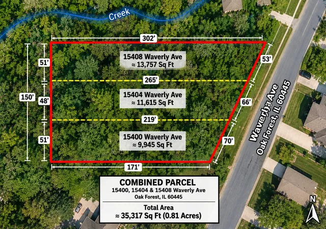 Photo 1 of Land for sale at 15400 Waverly Ave, Oak Forest, IL 60452 | MLS# 12777493 | Listing updated on 2026-10-06
