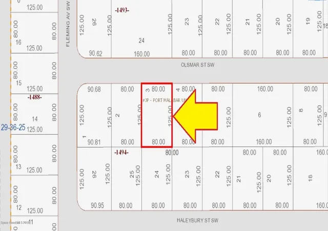 Photo 4 of Land for sale at 580 Olsmar St Sw, Palm Bay, FL 32908 | MLS# 852086 | Listing updated on 2026-05-07