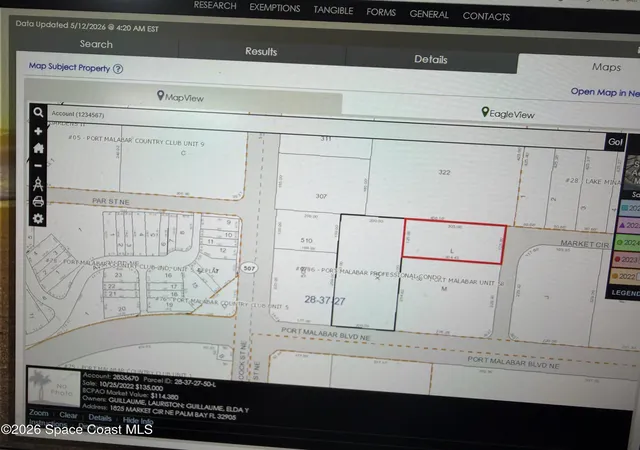 Land for sale at 1825 Market NE, Palm Bay, FL 32905 | MLS# 1077103