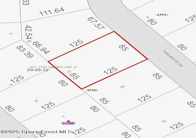 Photo 2 of Land for sale at 1120 Harland Rd Sw, Palm Bay, FL 32908 | MLS# 1058258 | Listing updated on 2026-09-28