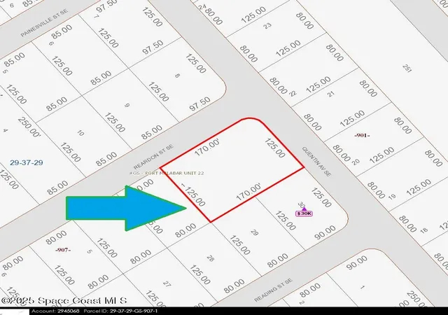 3rd image of 890 Double Lot On Reardon St Se, Palm Bay, FL 32909 | MLS# 1065143
