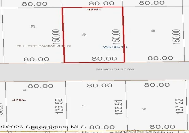 Photo 2 of Land for sale at 551 Falmouth St Sw, Palm Bay, FL 32908 | MLS# 1066332 | Listing updated on 2026-06-30
