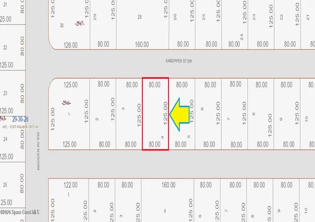 Photo 3 of Land for sale at 776 Sandpiper St SW, Palm Bay, FL 32908 | MLS# 1069867 | Listing updated on 2026-09-02